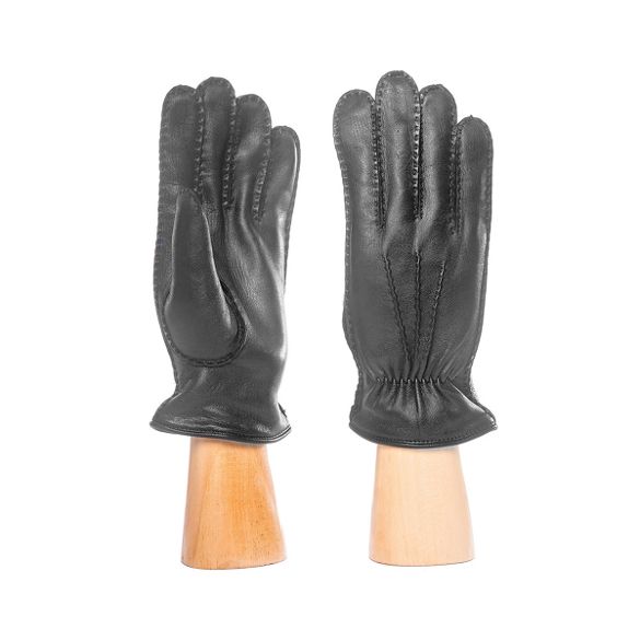 men's deerskin gloves grey