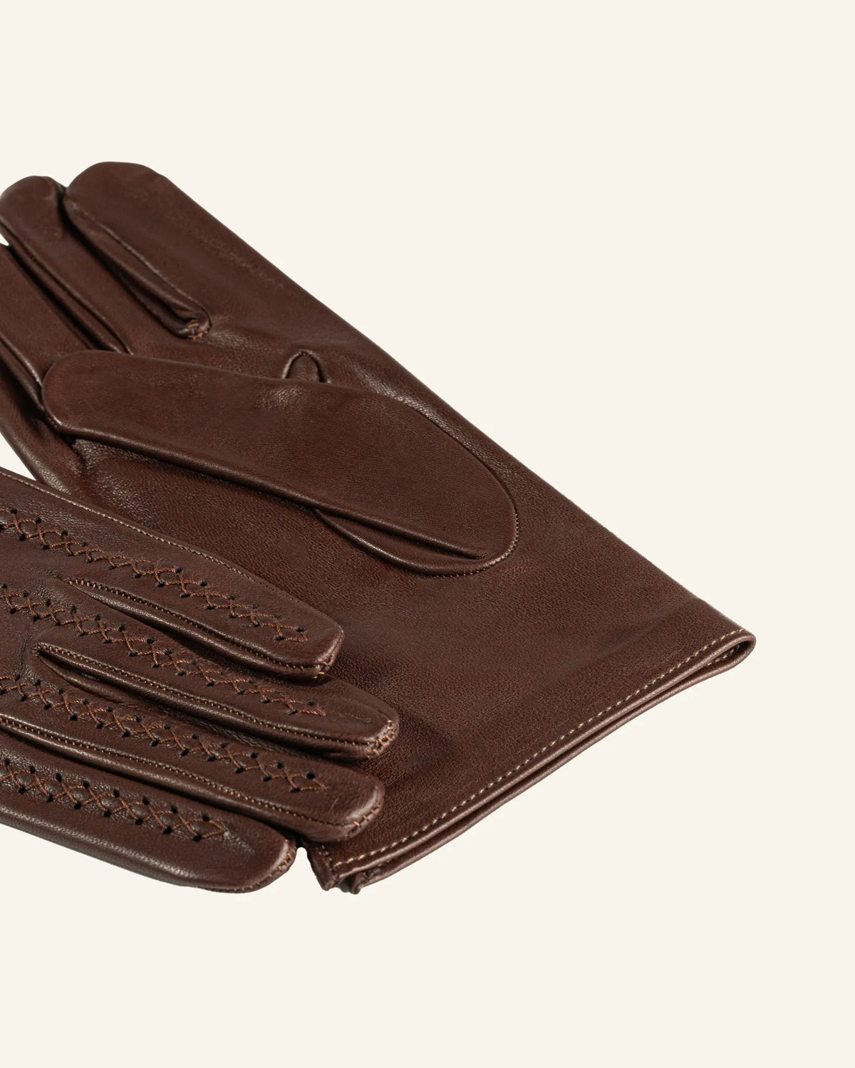 Damen Lederhandschuhe mit handgenähten Details - Trama