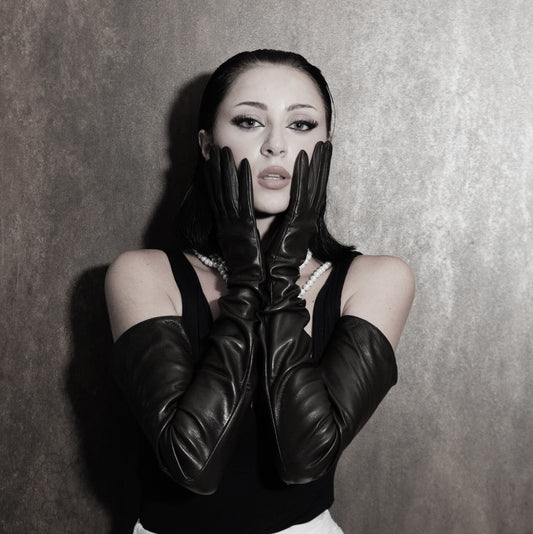 Amalfi | Shoulder Length Leather Gloves (80cm)