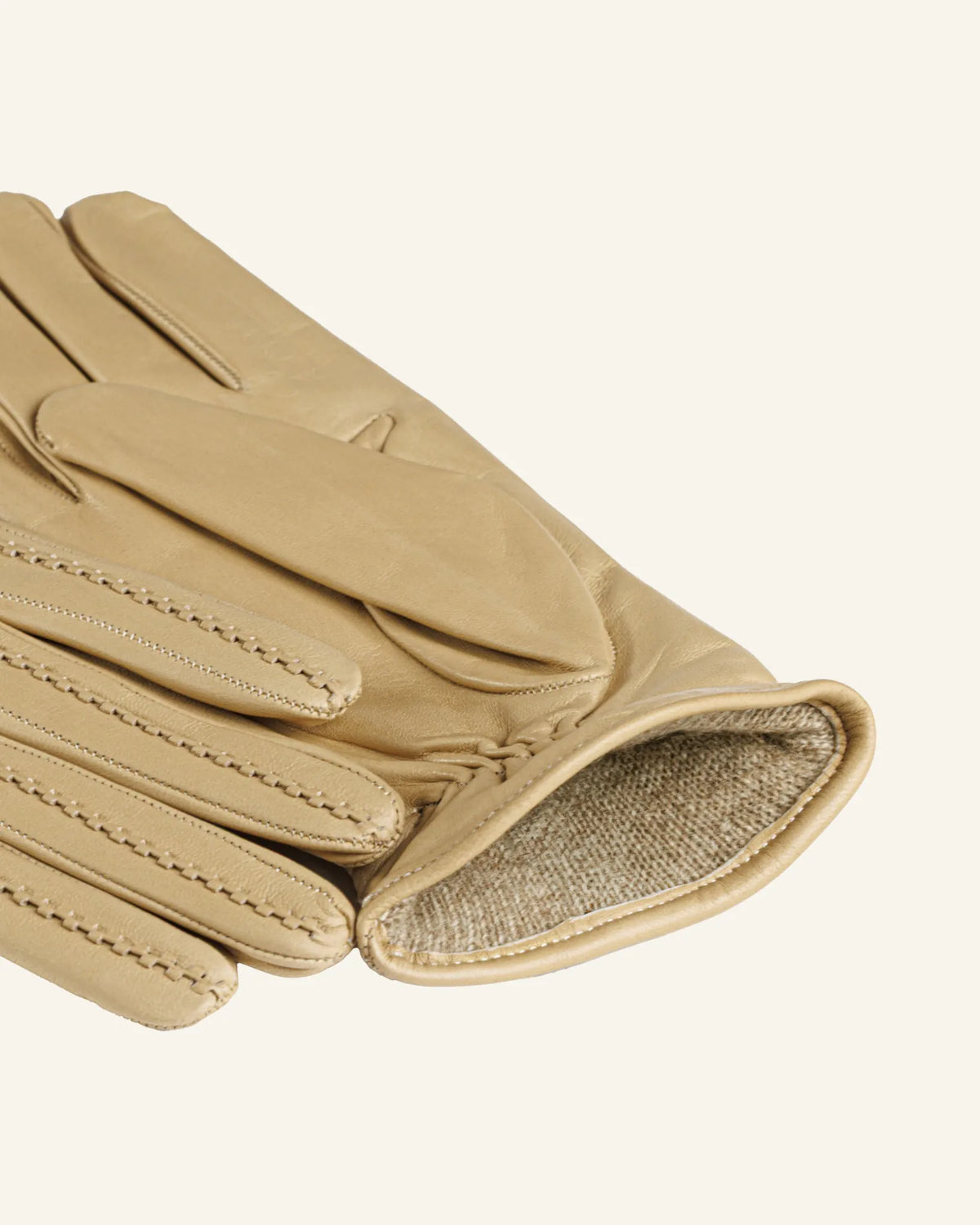 Gants en cuir pour femme avec doublure en cachemire et détails cordon - Ellenica