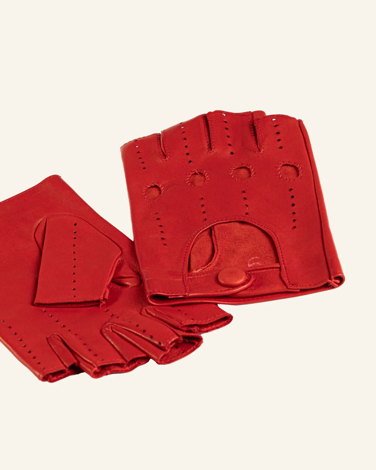 Men's fingerless leather driving gloves - Rasante-3
