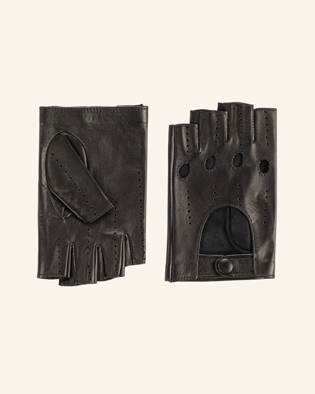 Men's fingerless leather driving gloves - Rasante-7