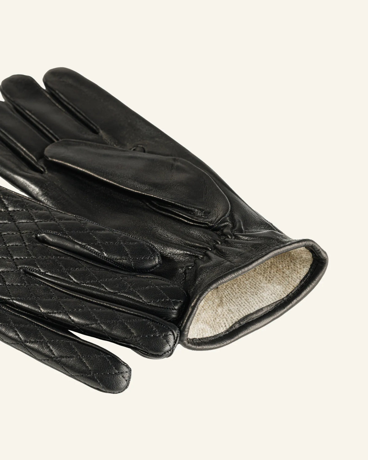 Gants matelassés en cuir doublés cachemire pour femme - Cadenza-6