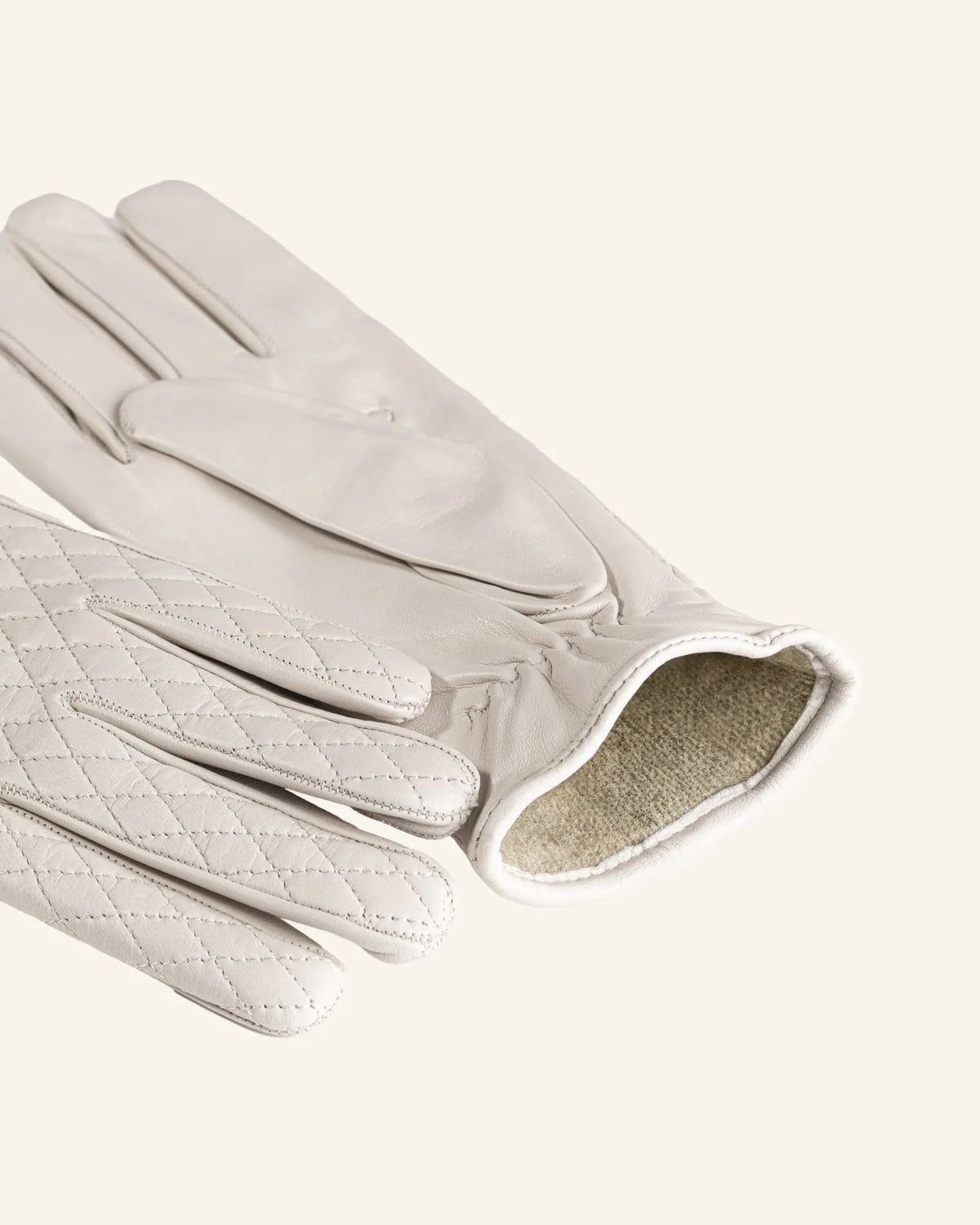Gants matelassés en cuir doublés cachemire pour femme - Cadenza-12