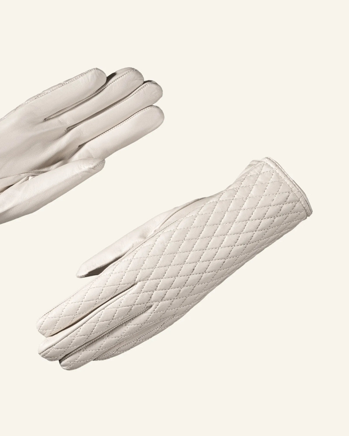Gants matelassés en cuir doublés cachemire pour femme - Cadenza-11