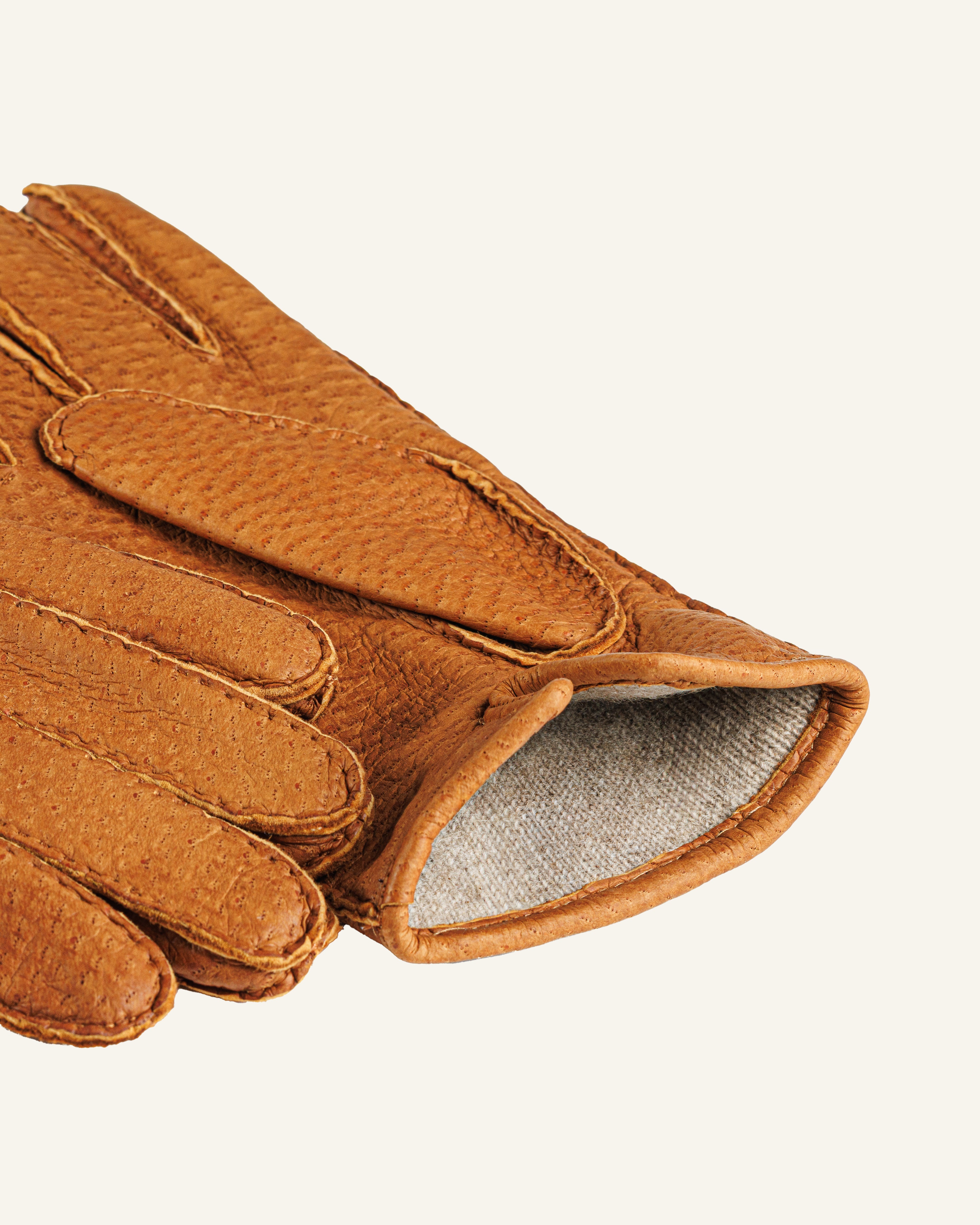 Men's bespoke peccary leather gloves - Contegno