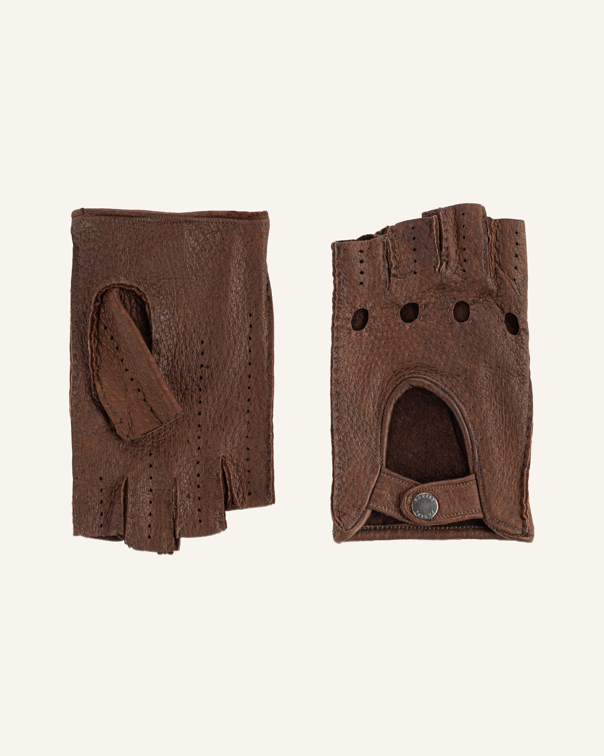 Herren Fingerlos-Fahrhandschuhe aus Pekari-Leder - Apice