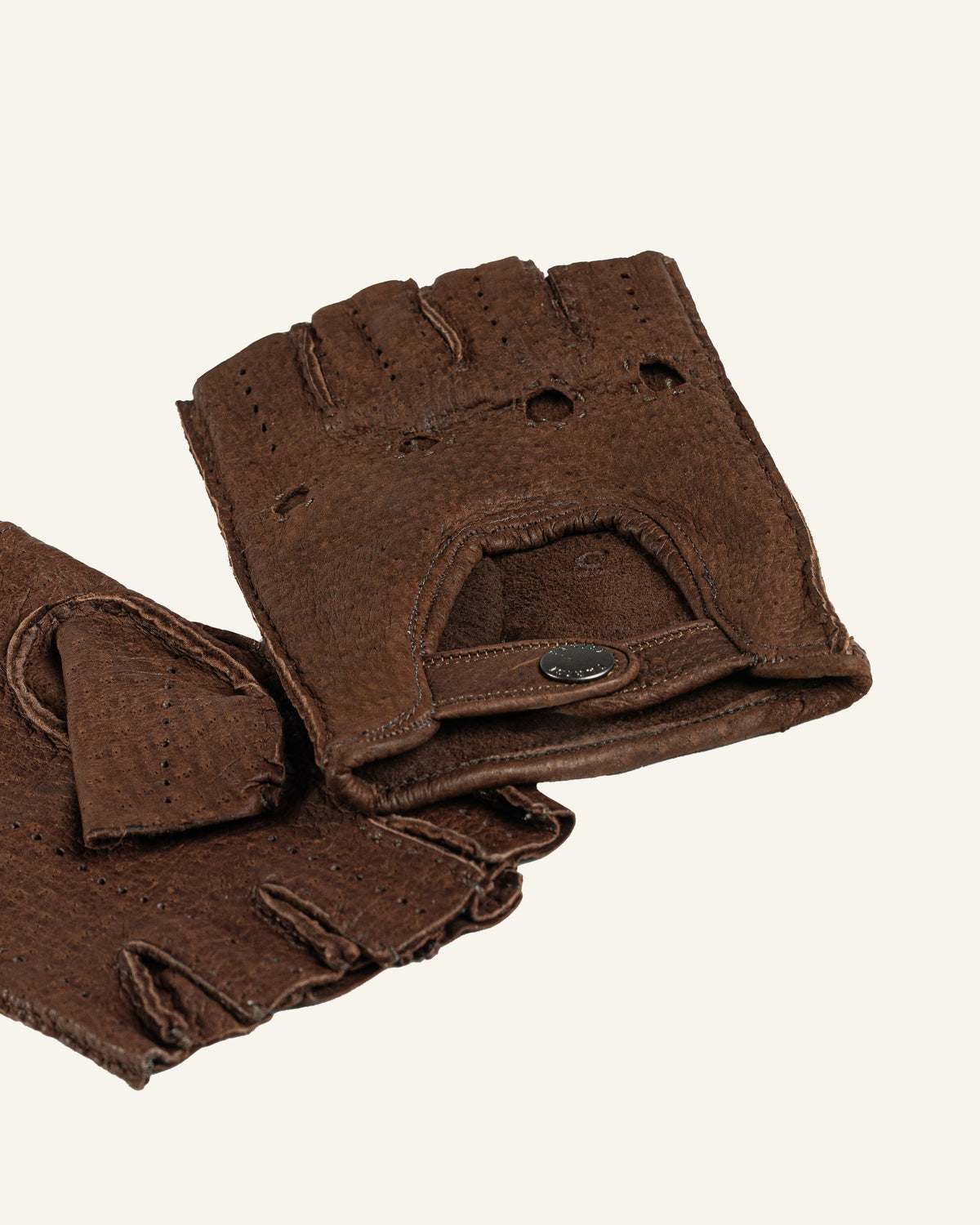 Herren Fingerlos-Fahrhandschuhe aus Pekari-Leder - Apice