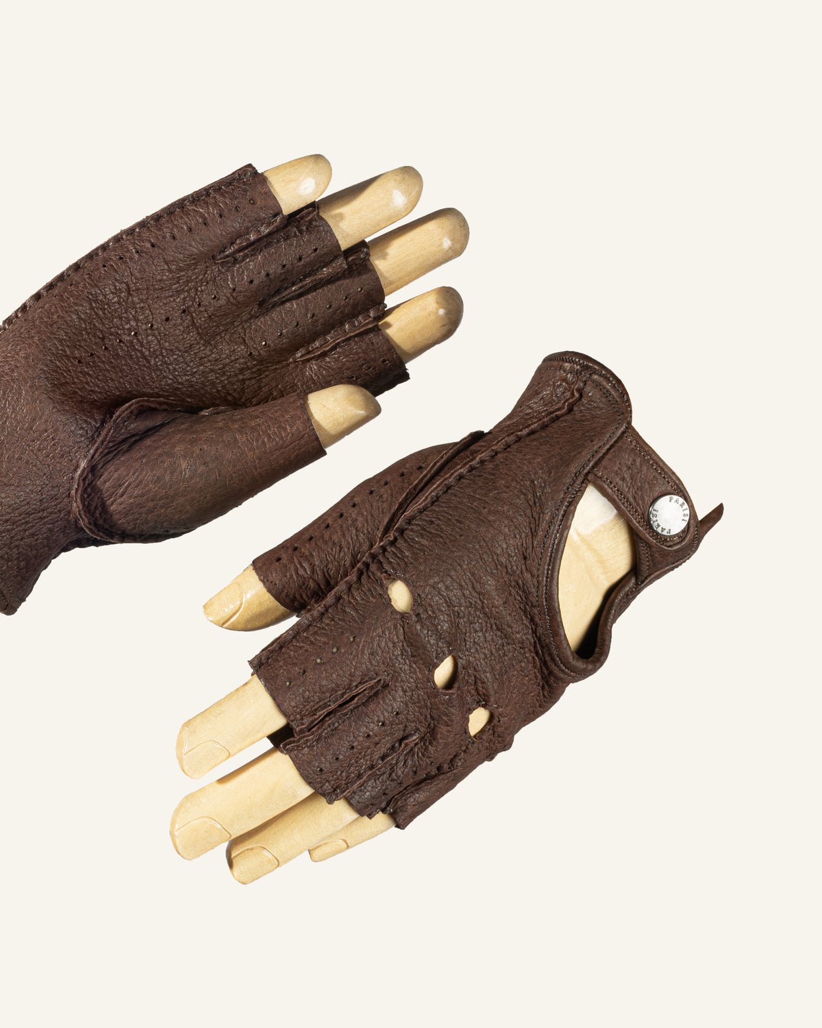 Herren Fingerlos-Fahrhandschuhe aus Pekari-Leder - Apice