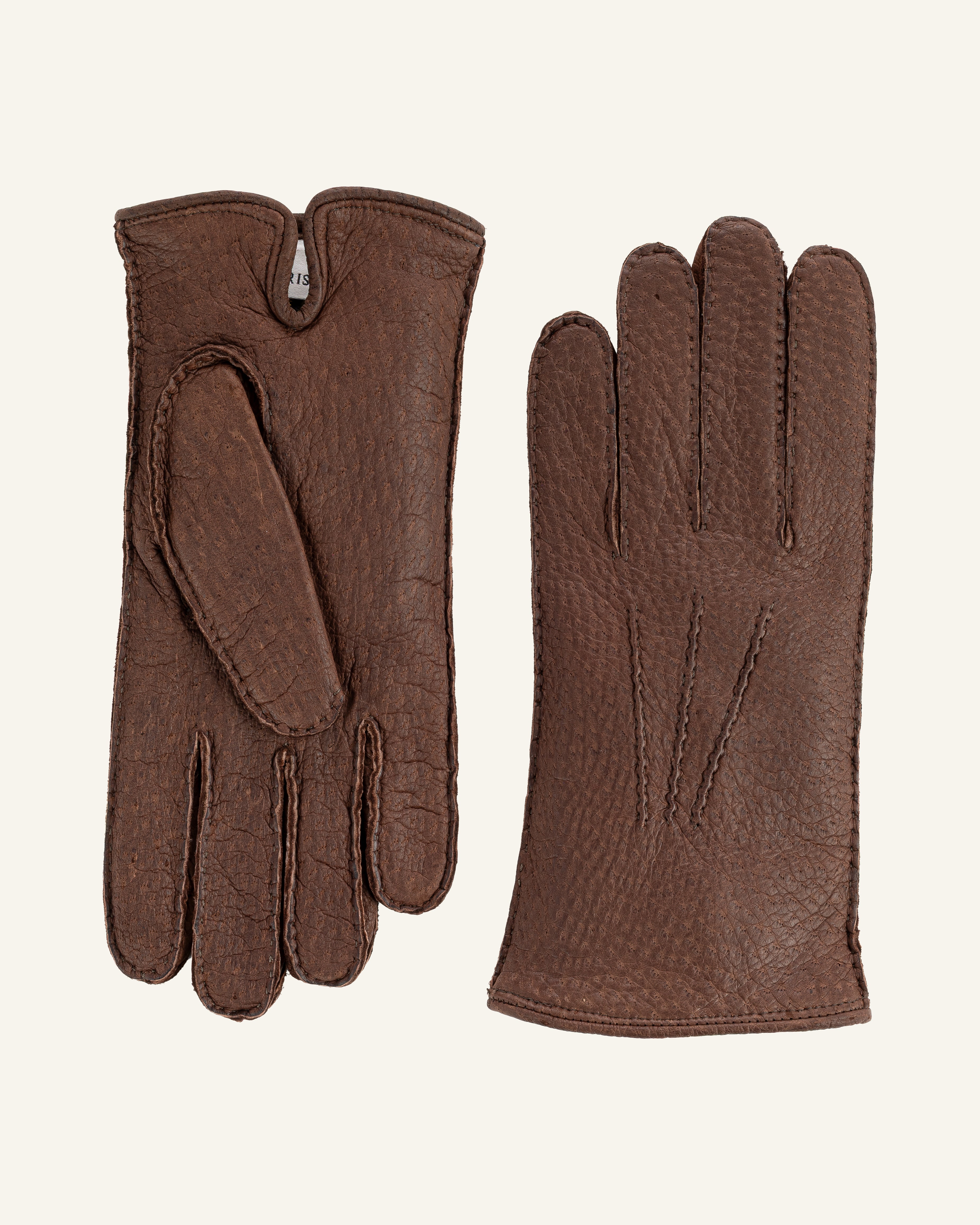 Men's bespoke peccary leather gloves - Contegno