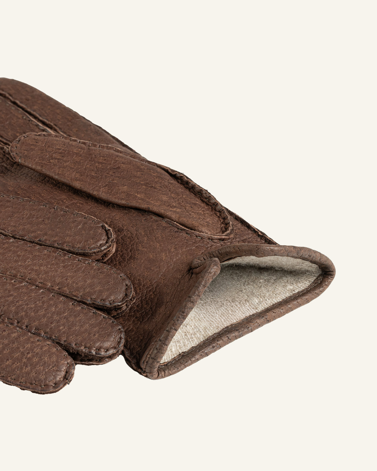 Men's bespoke peccary leather gloves - Contegno