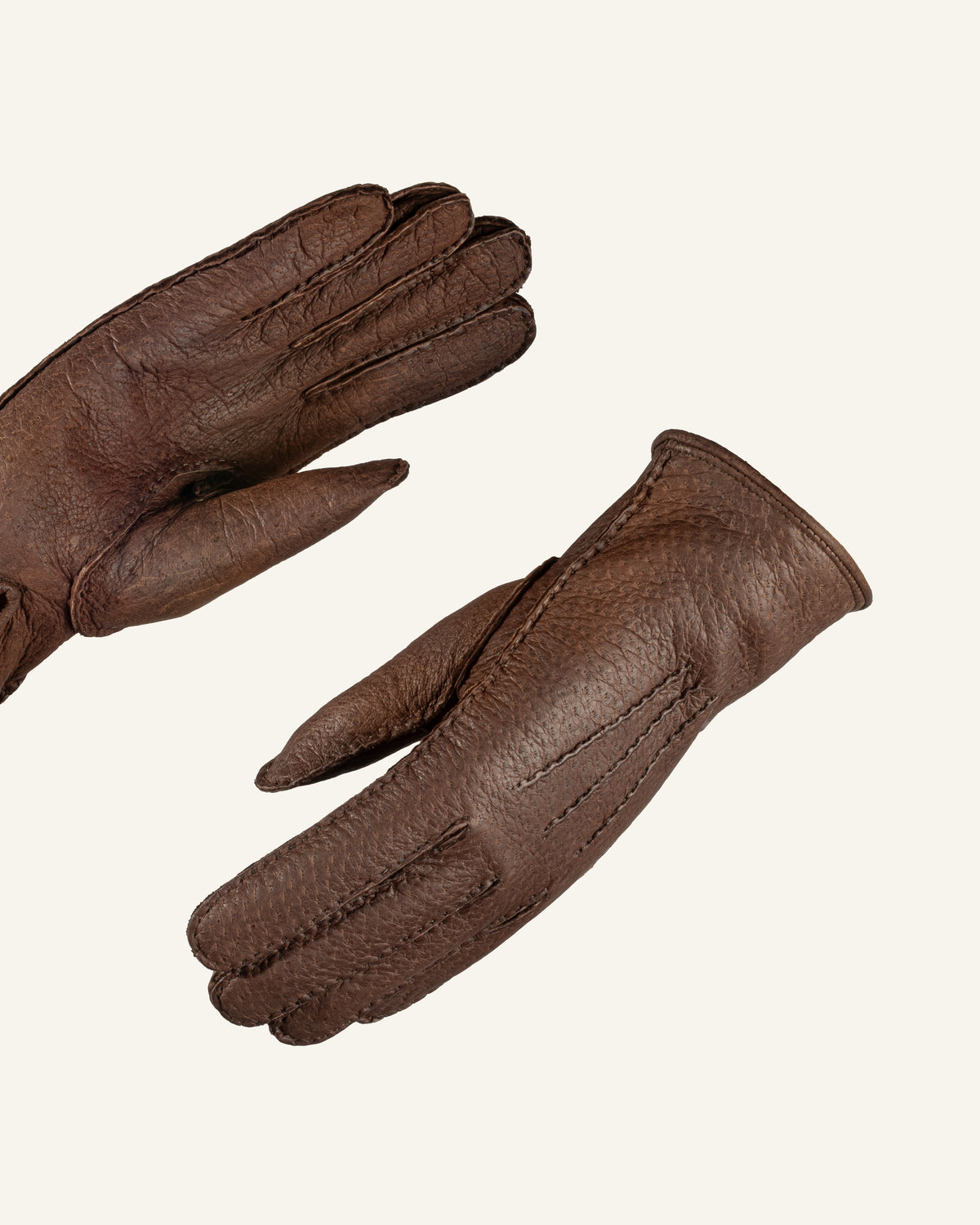 Men's bespoke peccary leather gloves - Contegno