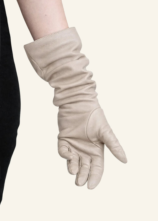 Elbow length leather gloves - Maiori (8-button)