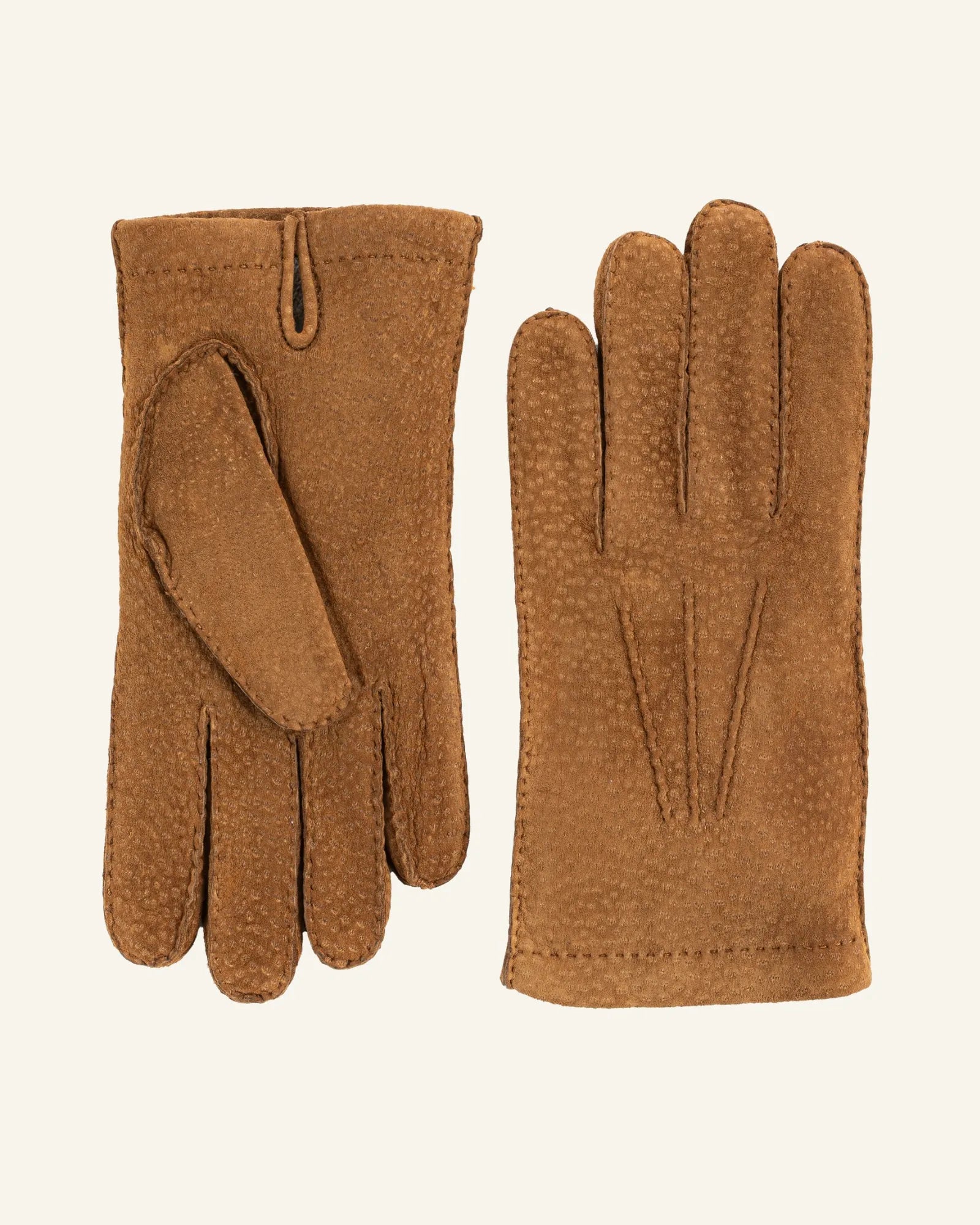 Men's carpincho leather gloves tobacco