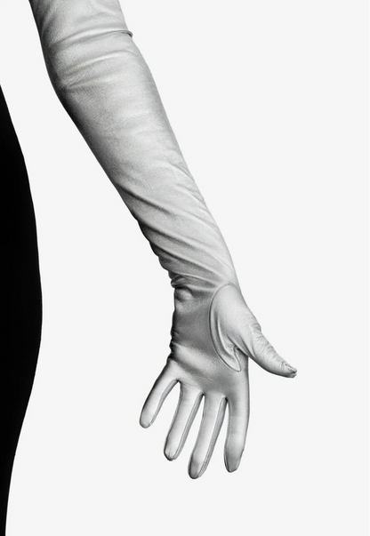 EXTRA LONG METALLIC LEATHER GLOVES - Amalfi Special Edition (80cm, shoulder length)