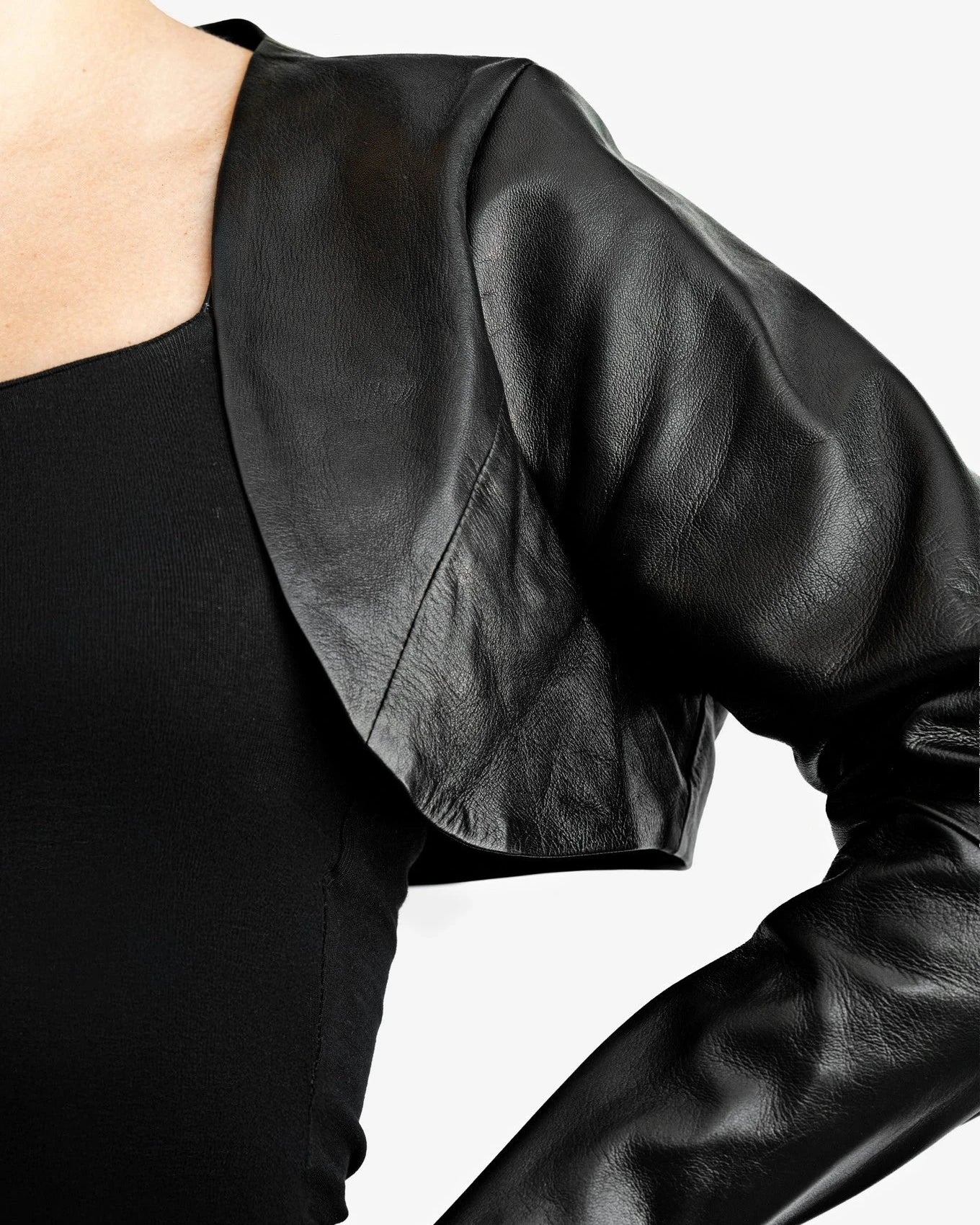 Bolero in pelle con guanti lunghi integrati - Apoteosi
