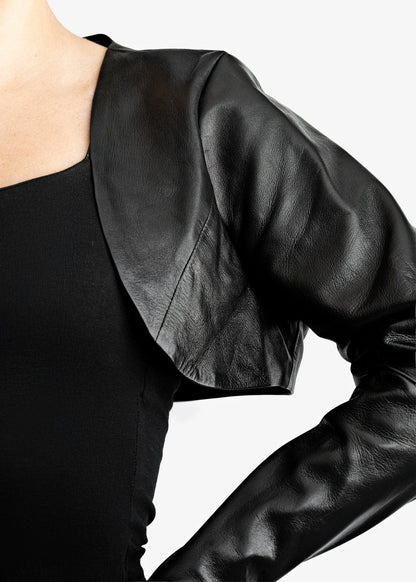 One-piece long leather bolero gloves – Imperiosa (made-to-measure)