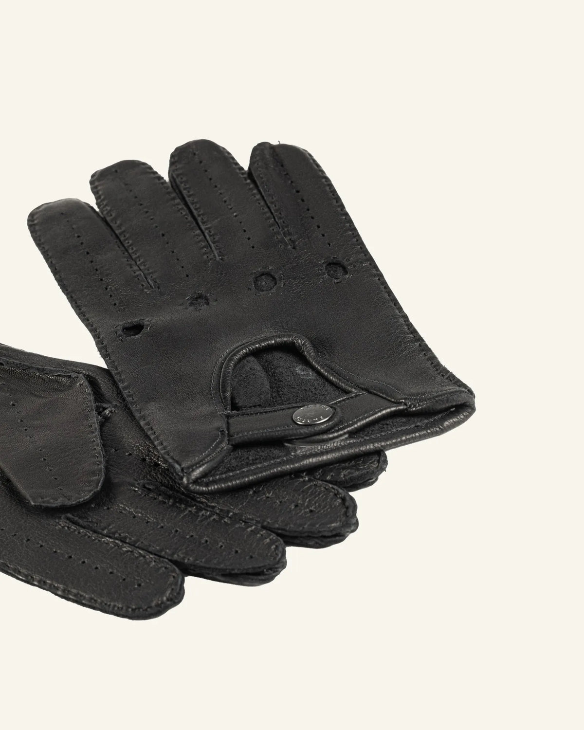 black men's deerskin leather driving gloves 