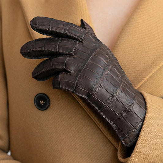 brown_crocodile_leather_gloves_for_women 