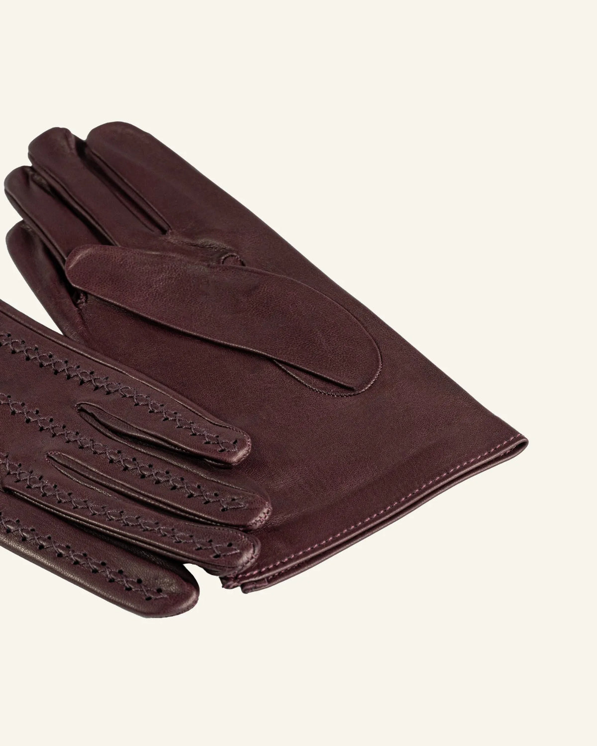 Damen Lederhandschuhe mit handgenähten Details - Trama