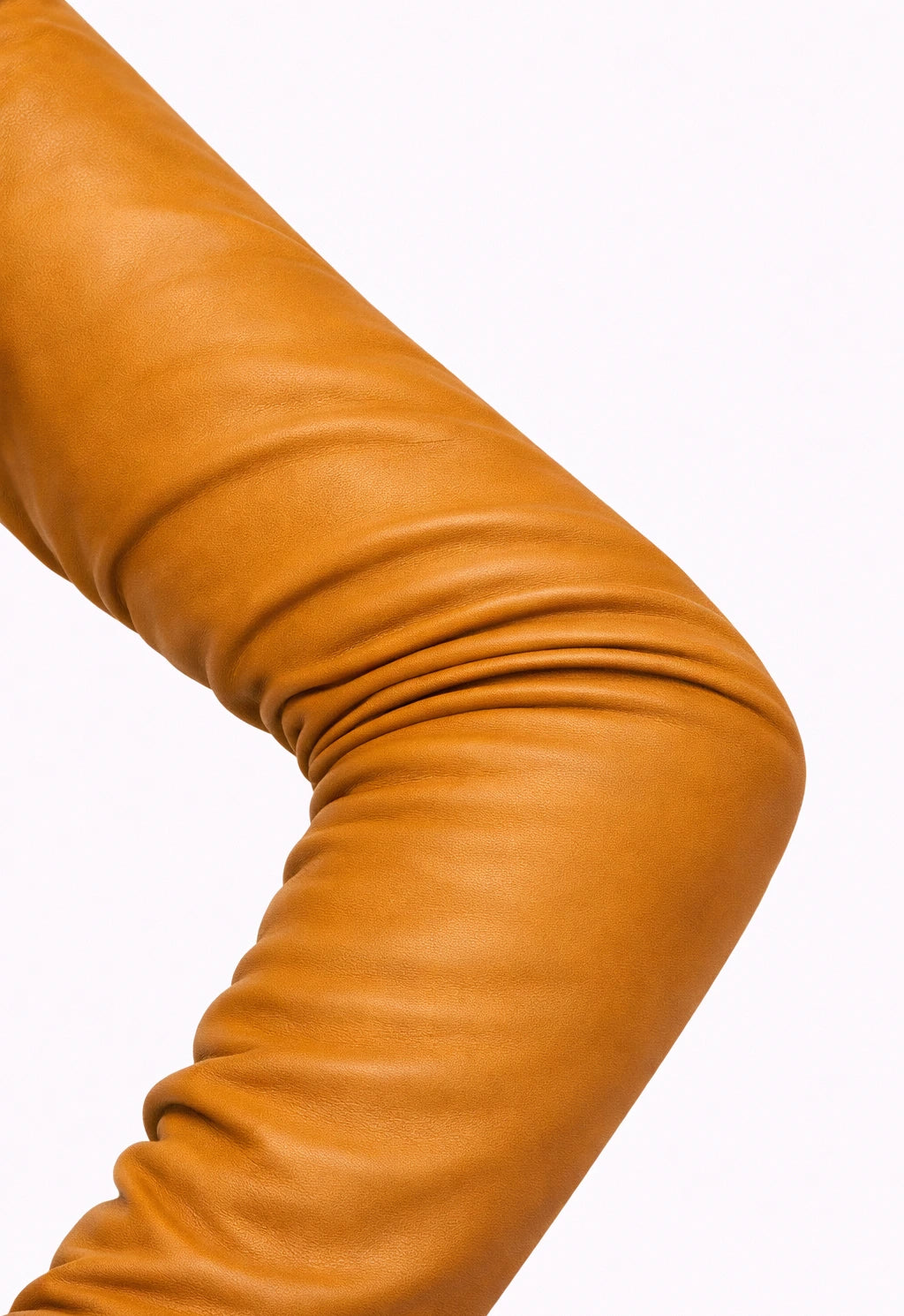 long leather gloves yellow