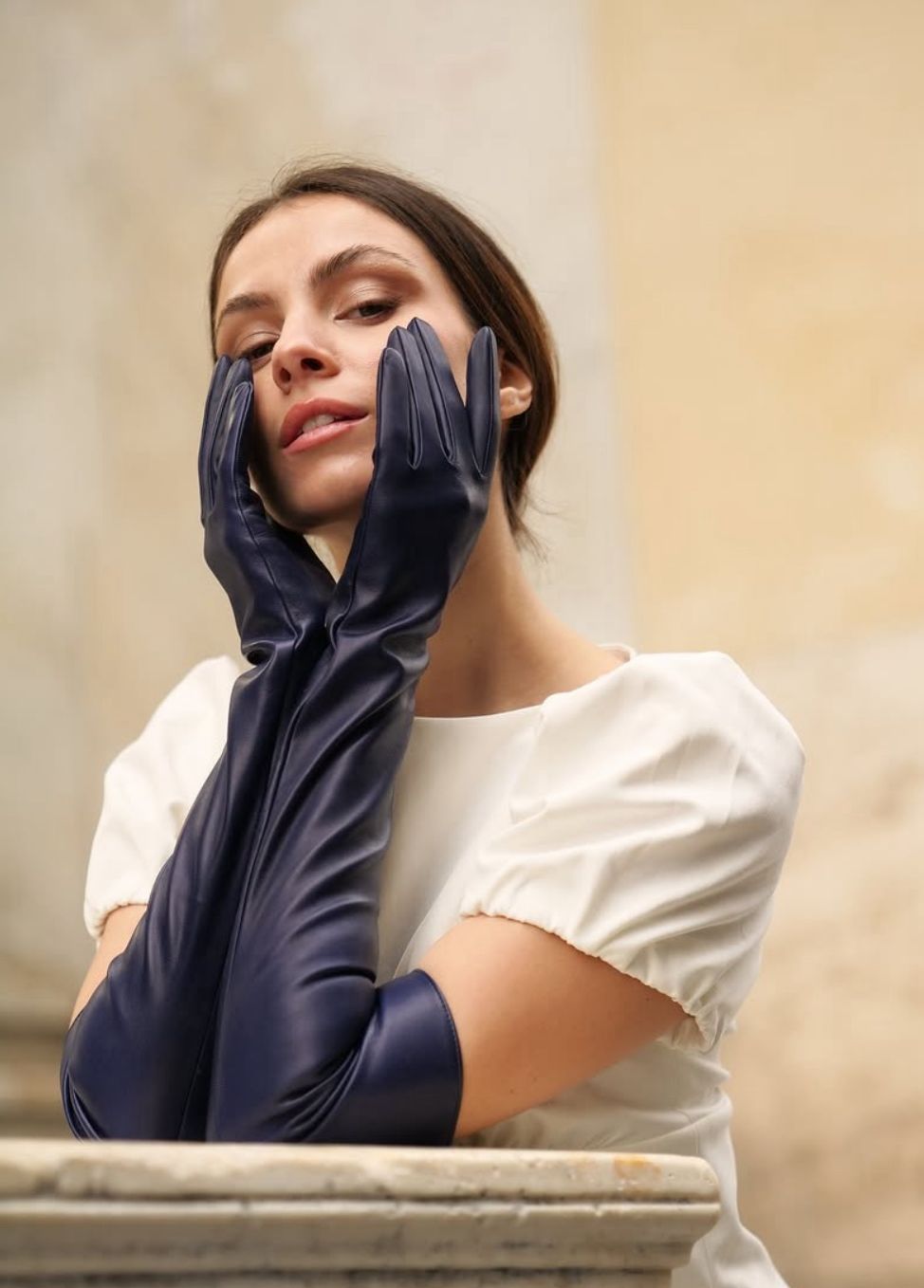 long leather opera gloves