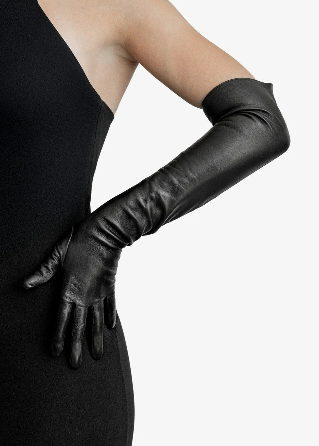 Lange Opernhandschuhe aus Leder – Sorrent (16 Knöpfe)