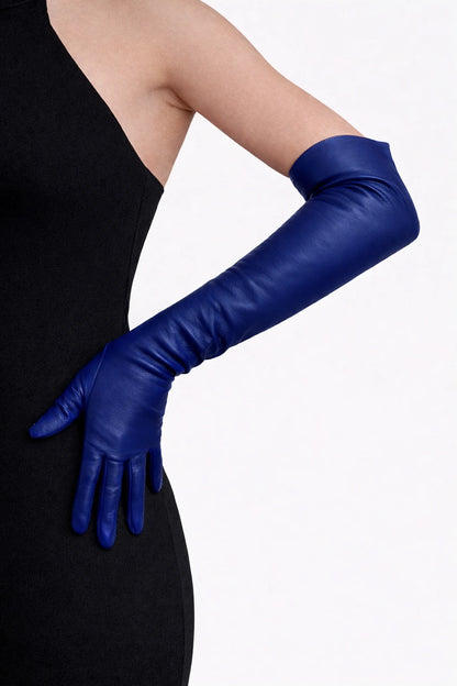 Long opera leather gloves - Sorrento (60cm, classic length)