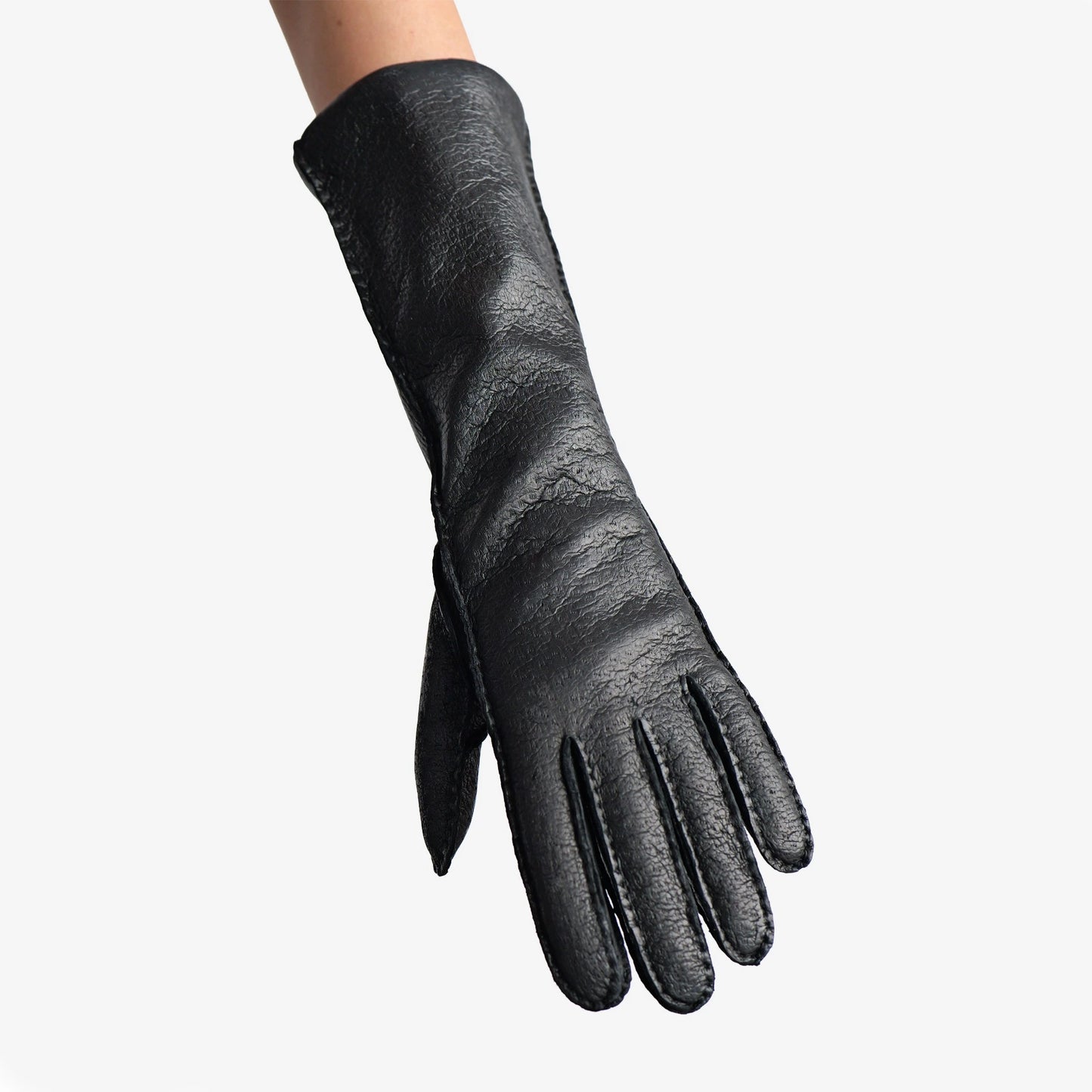 long peccary gloves black