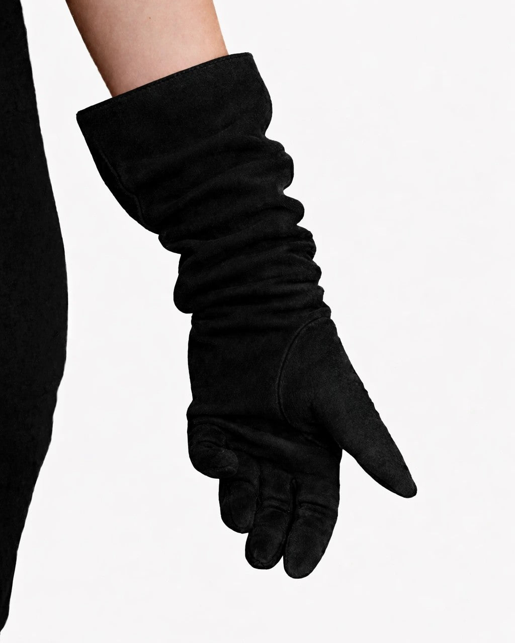 long suede eather gloves