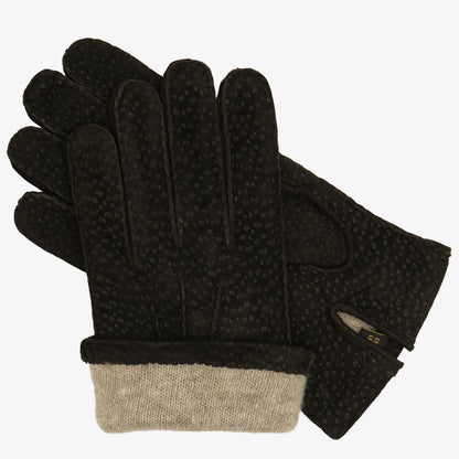 men's brown carpincho gloves