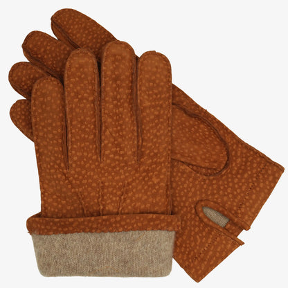 mens carpincho gloves tobacco