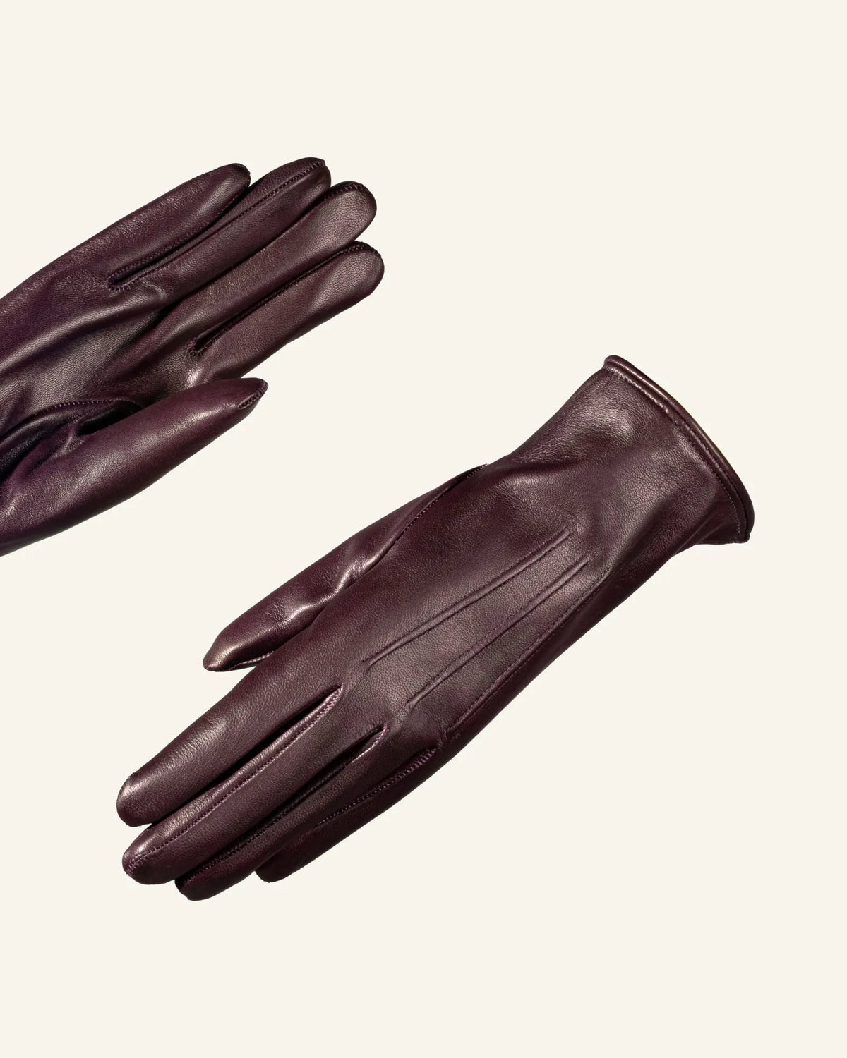 Women's leather gloves with rabbit fur lining - Dama