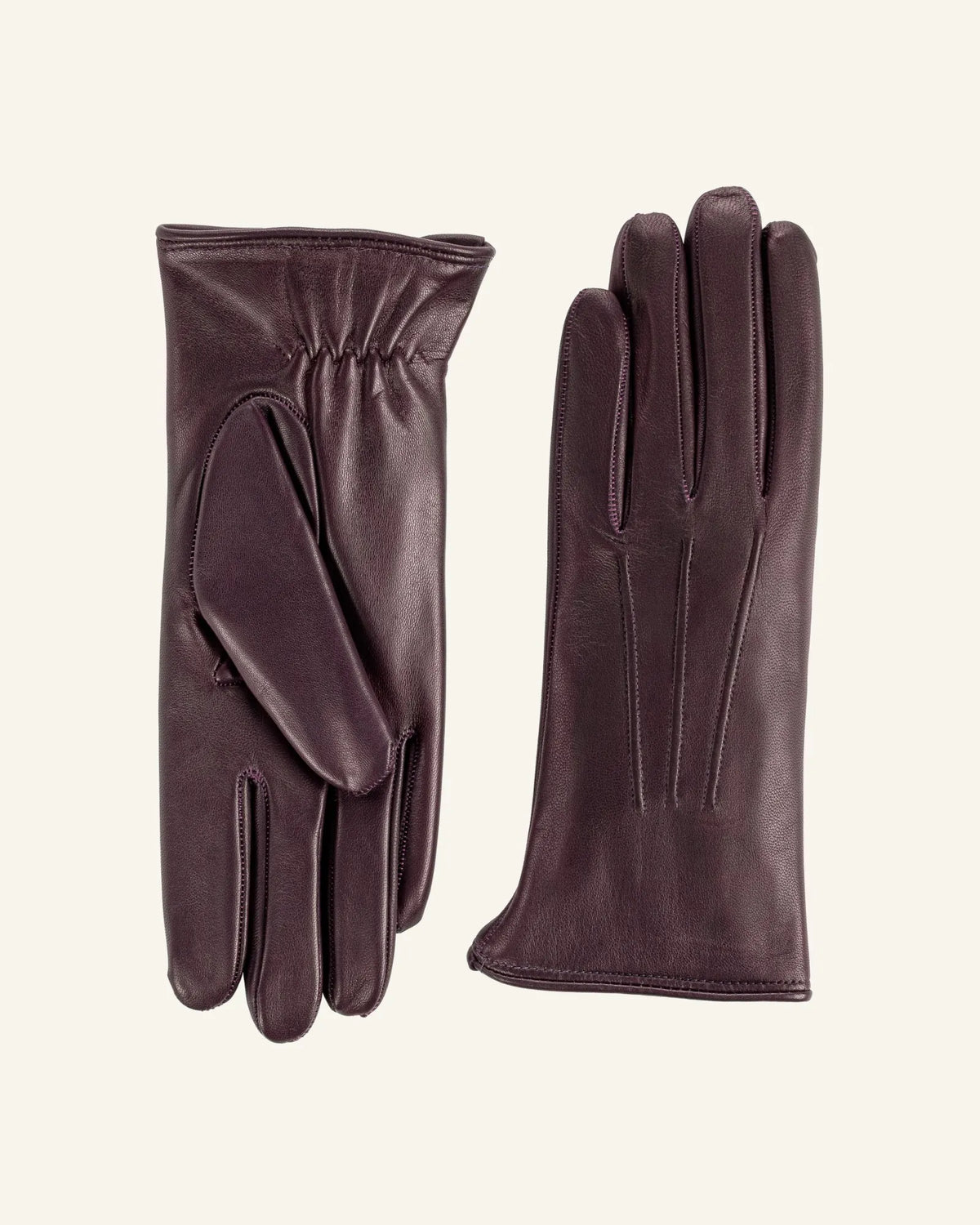 Women's leather gloves with rabbit fur lining - Dama