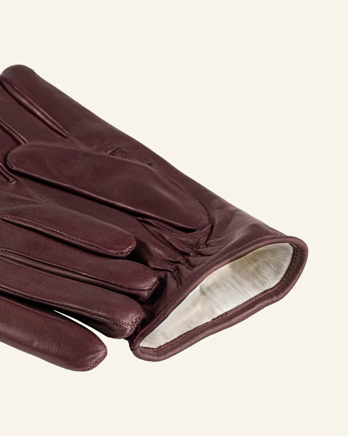 Women's leather gloves with rabbit fur lining - Dama