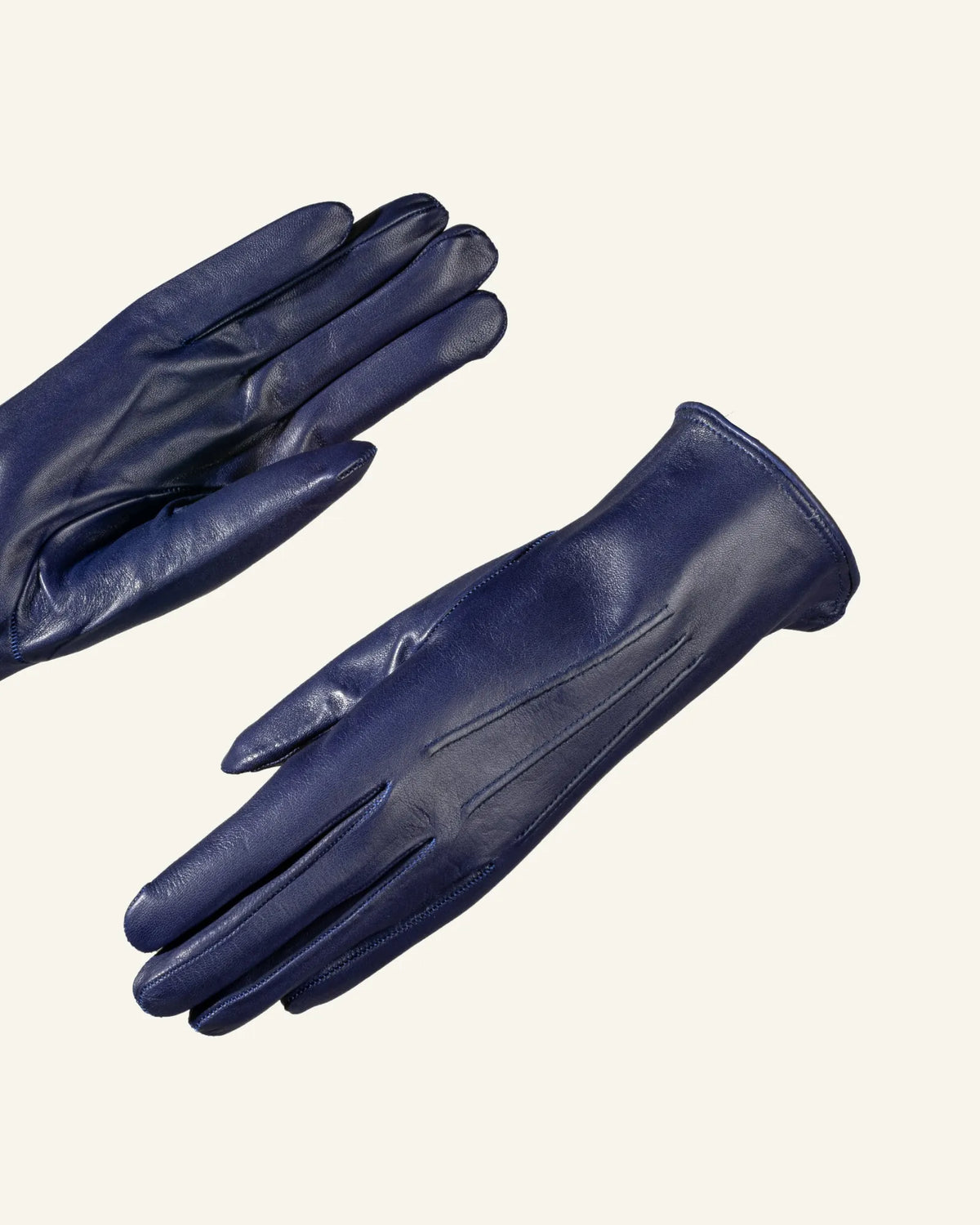 Women's leather gloves with rabbit fur lining - Dama