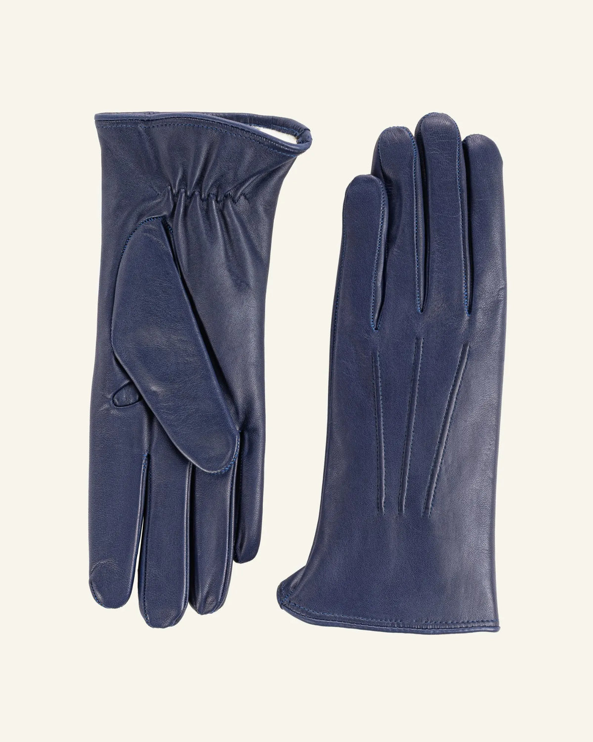 Women's leather gloves with rabbit fur lining - Dama