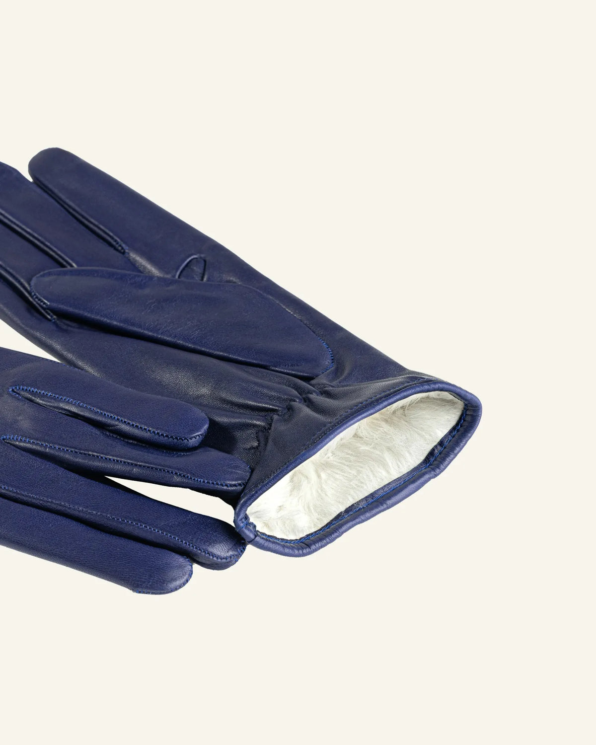 Women's leather gloves with rabbit fur lining - Dama