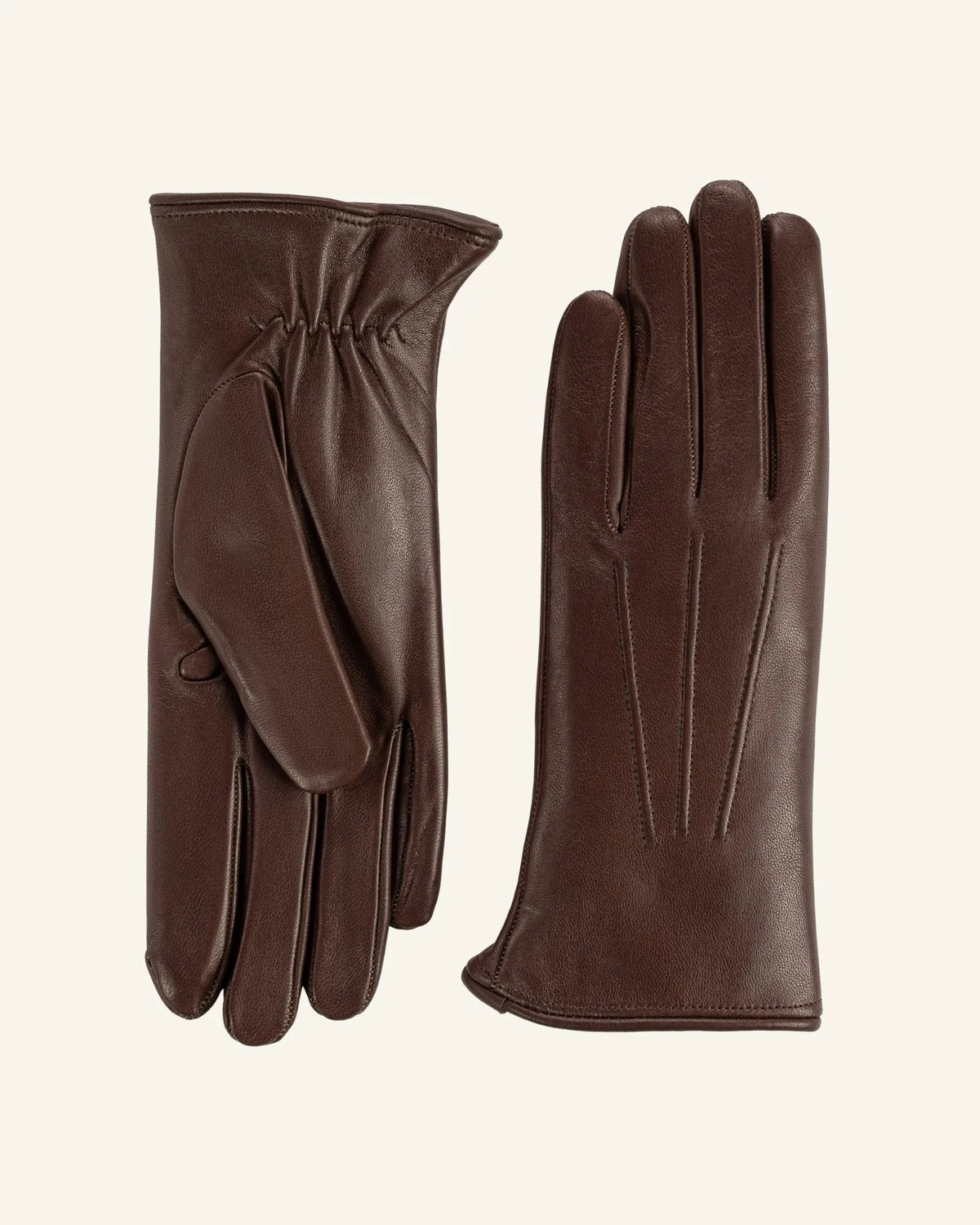Women's leather gloves with rabbit fur lining - Dama