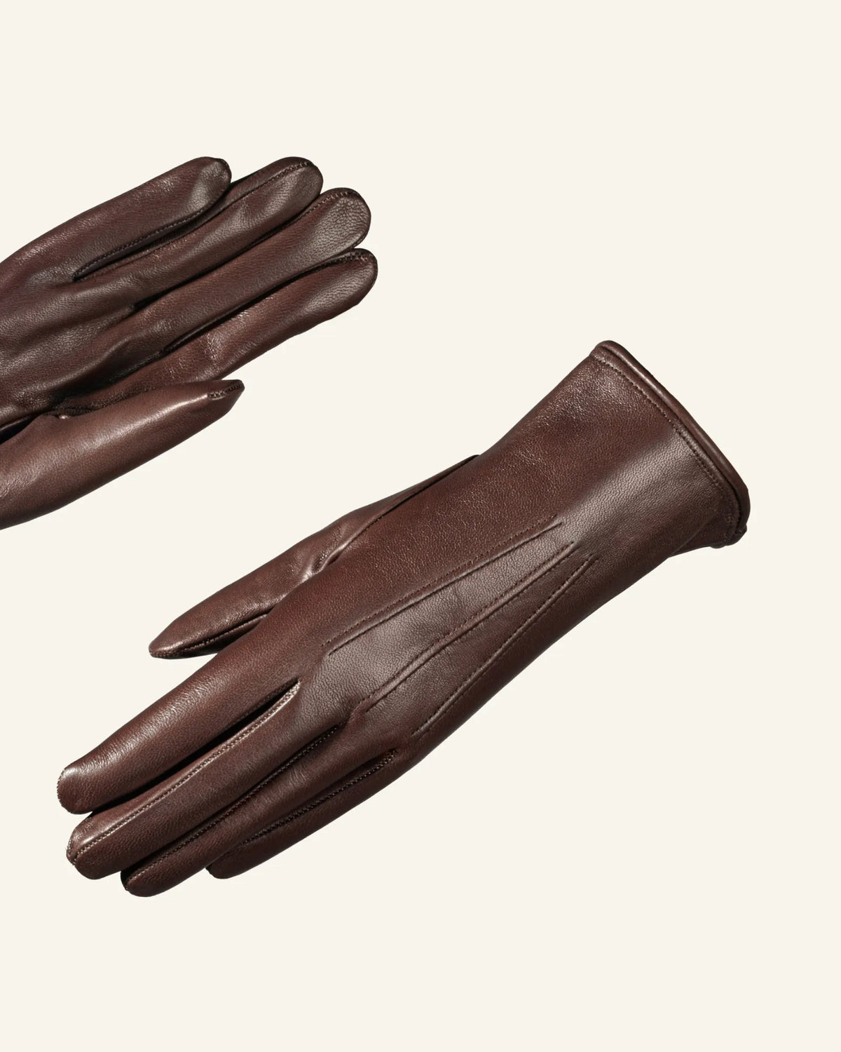 Women's leather gloves with rabbit fur lining - Dama