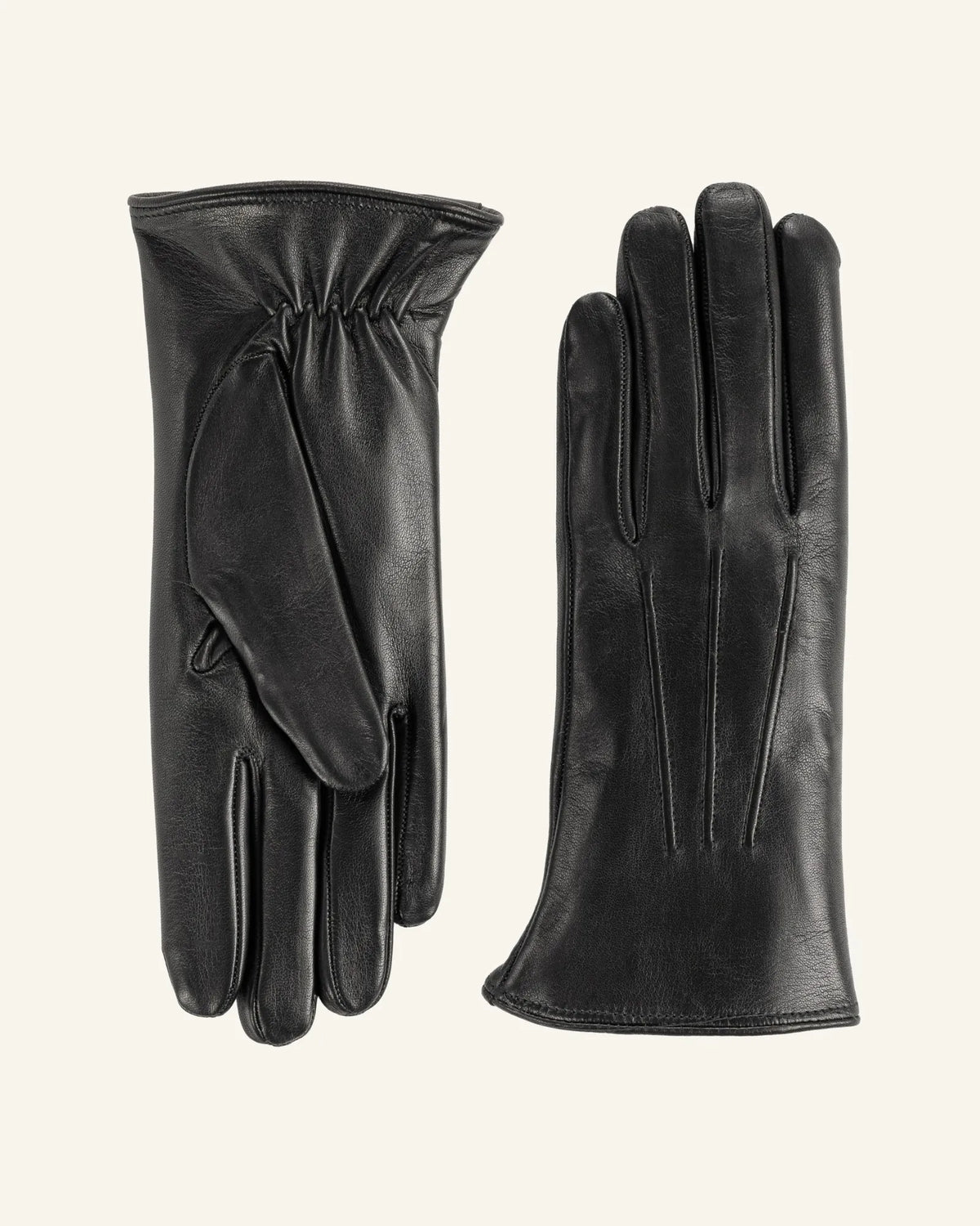 Women's leather gloves with rabbit fur lining - Dama