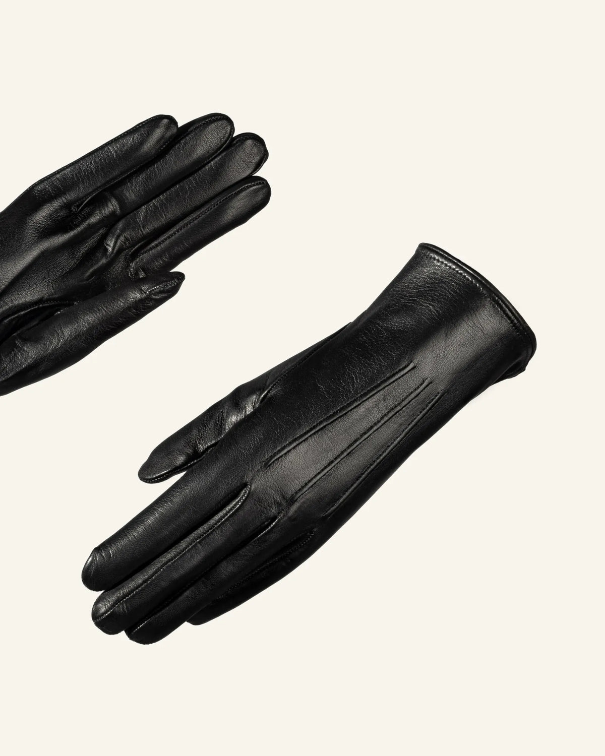 Women's leather gloves with rabbit fur lining - Dama