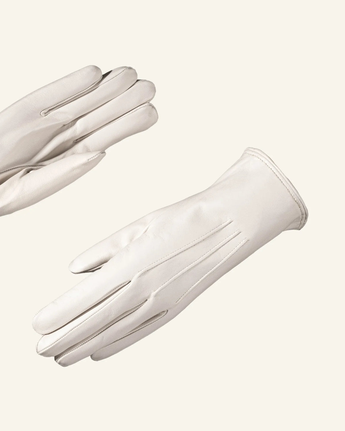 Women's leather gloves with rabbit fur lining - Dama