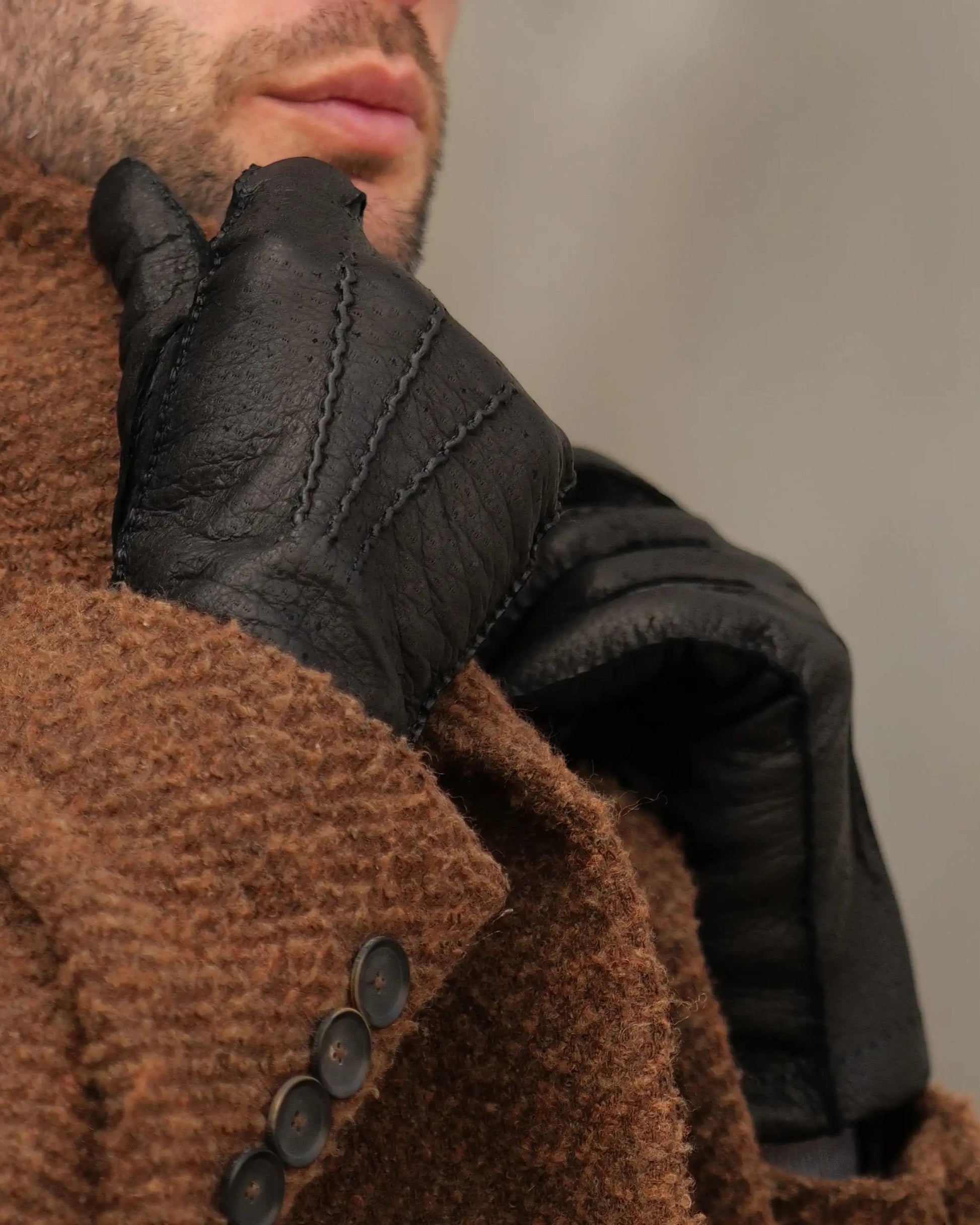 Herrenhandschuhe aus Pekari-Leder