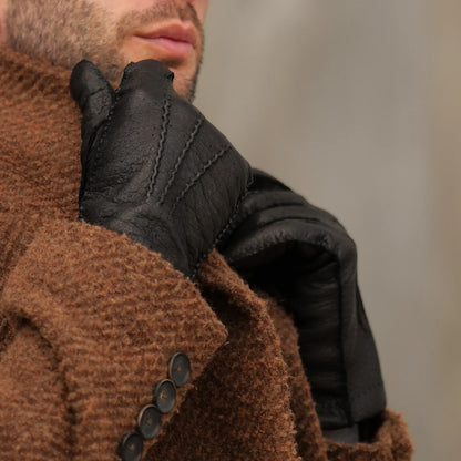 peccary leather gloves black men