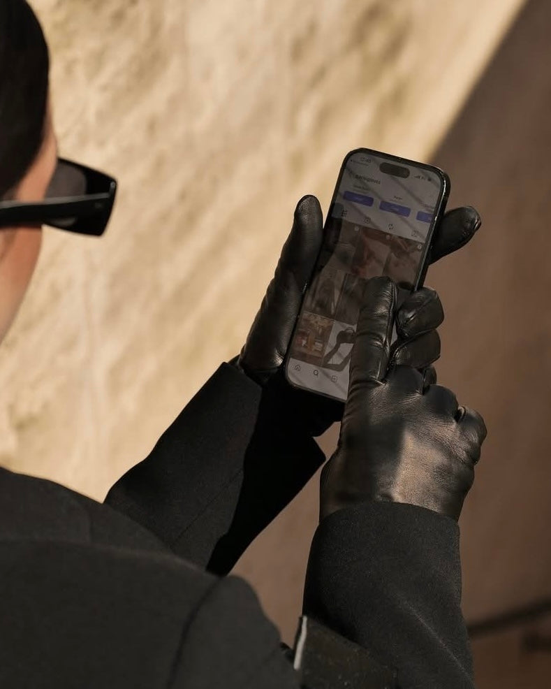 touchscreen leather gloves 
