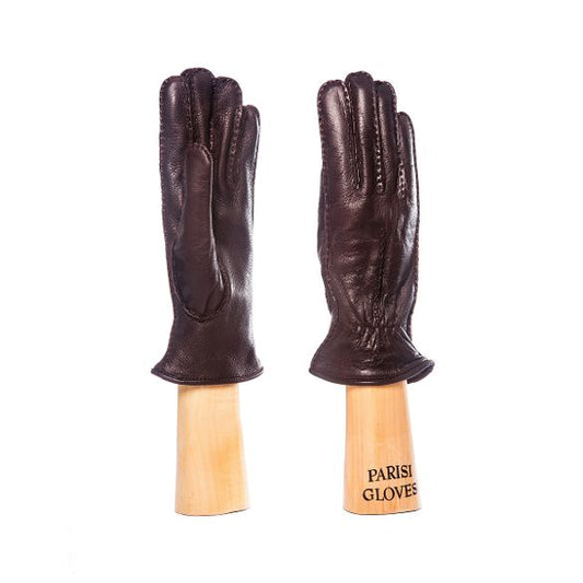 deerskin leather gloves brown