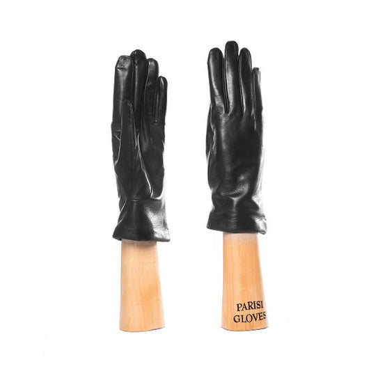 italian leather gloves women black