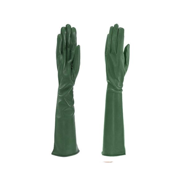 long gloves olive green