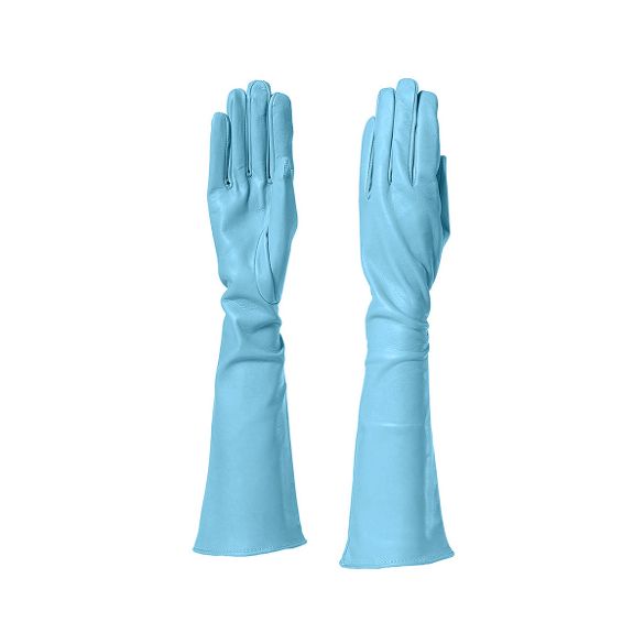 long gloves pastel light blue
